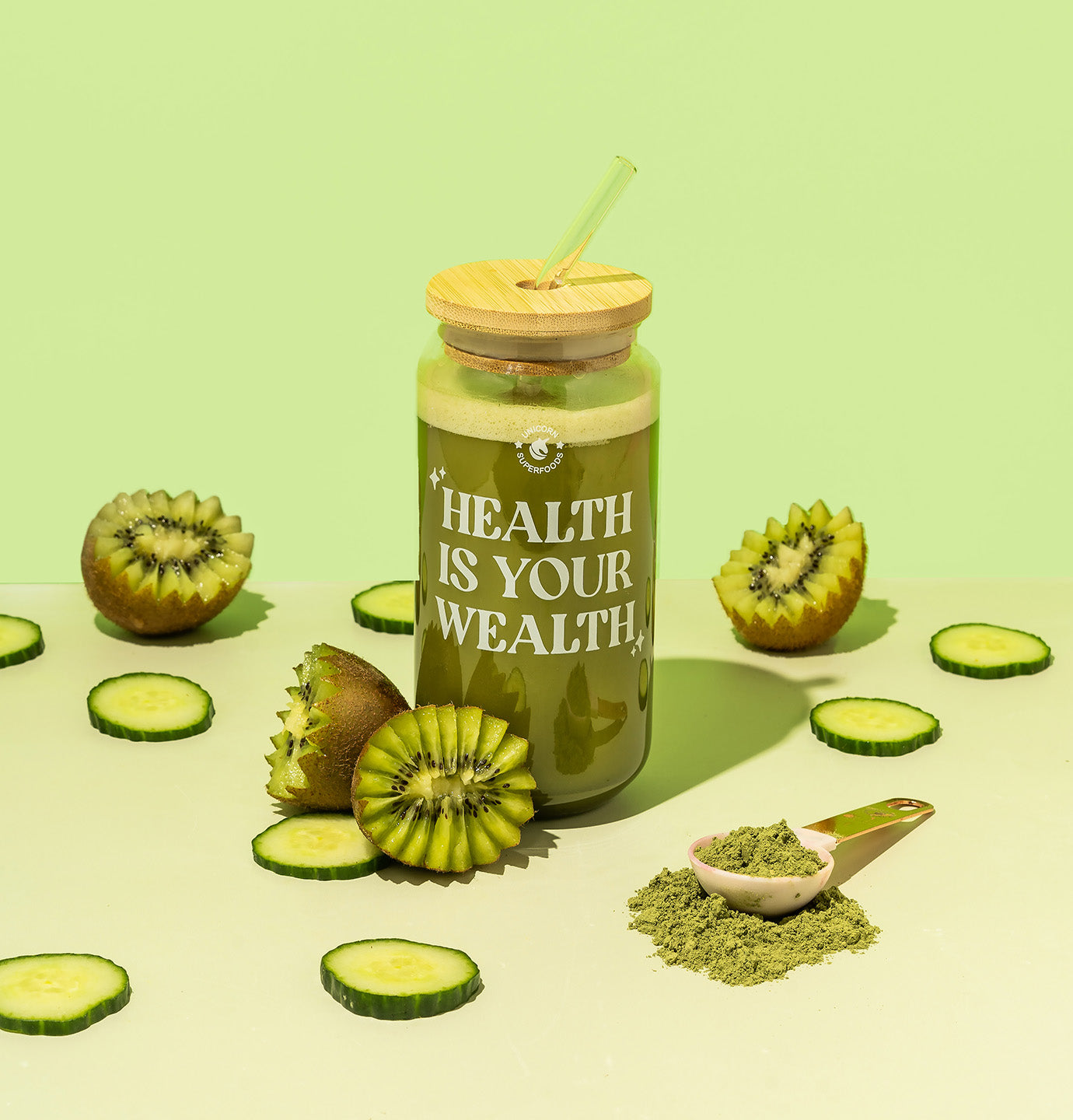 health is your wealth glass tumbler