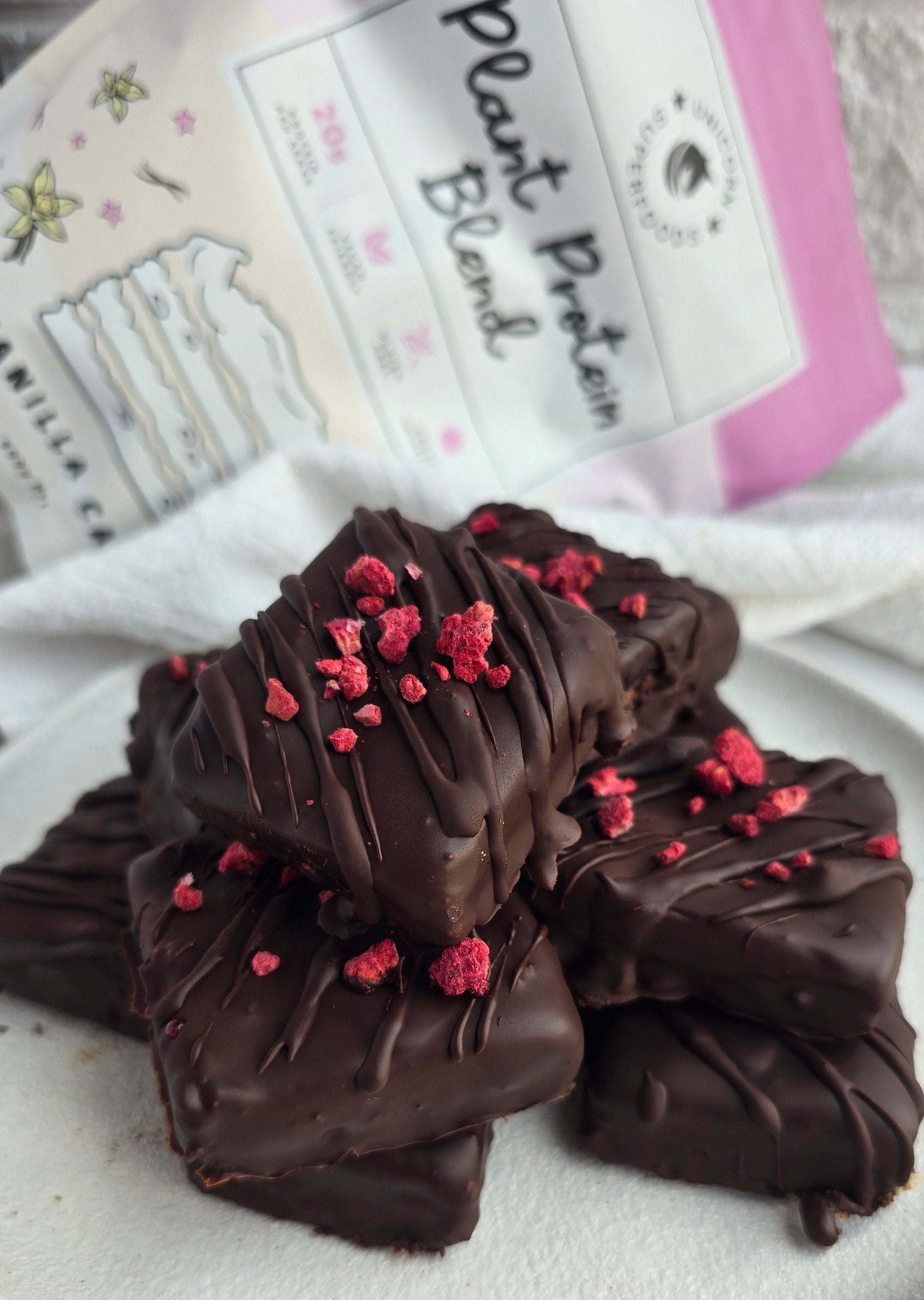 Vanilla Berry Protein Slices