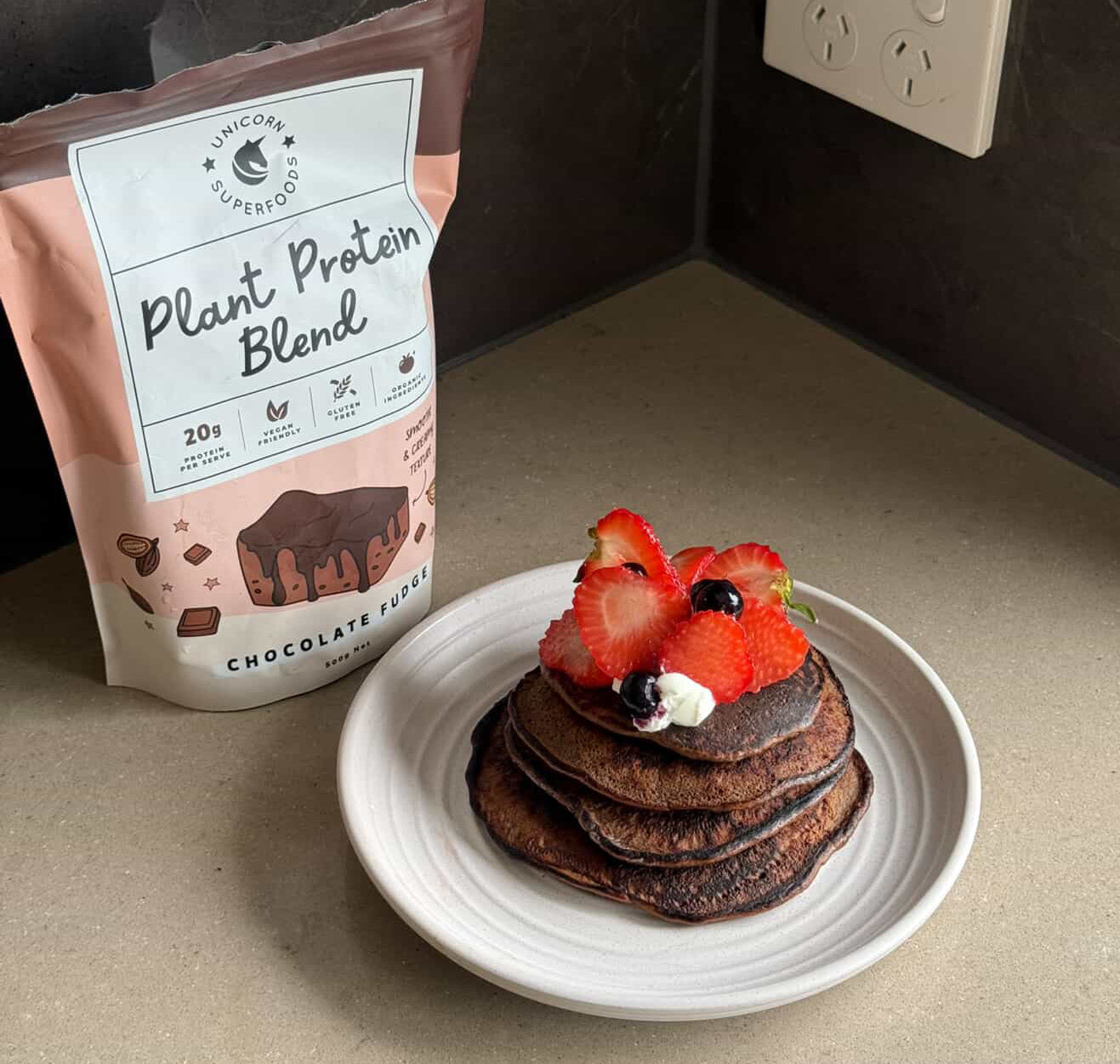 chocolate protein pancakes