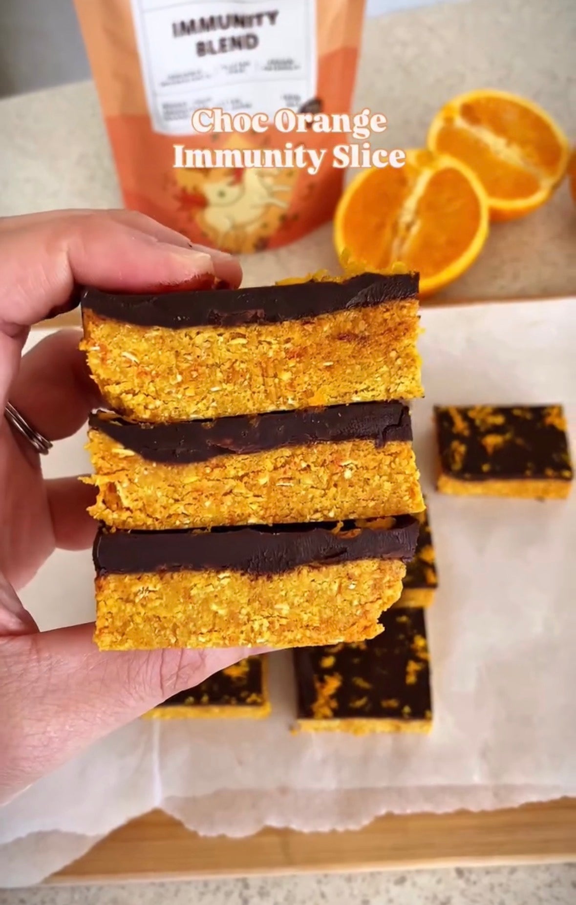 Choc orange immunity slice