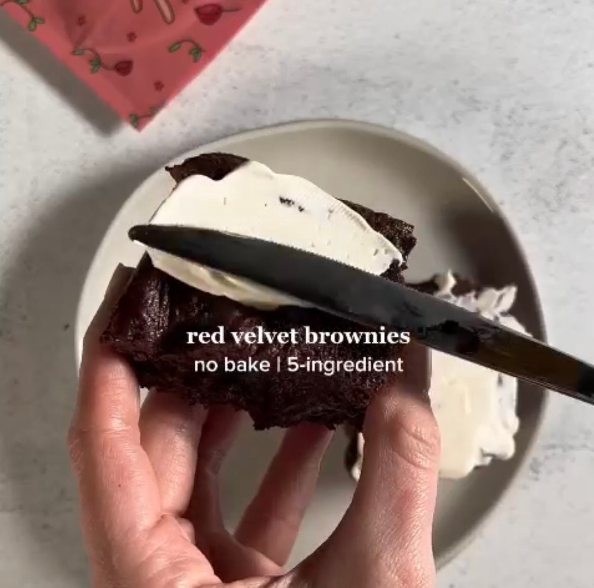 No Bake Red Velvet Brownies