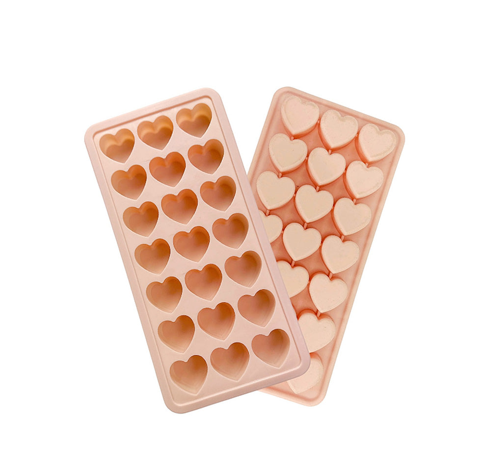 Heart Ice Cube Tray, Silicone Heart Shaped Ice Cube Molds, Candy Chocolate Mold  Ice Cube Maker Trays for Freezerrandom Color 