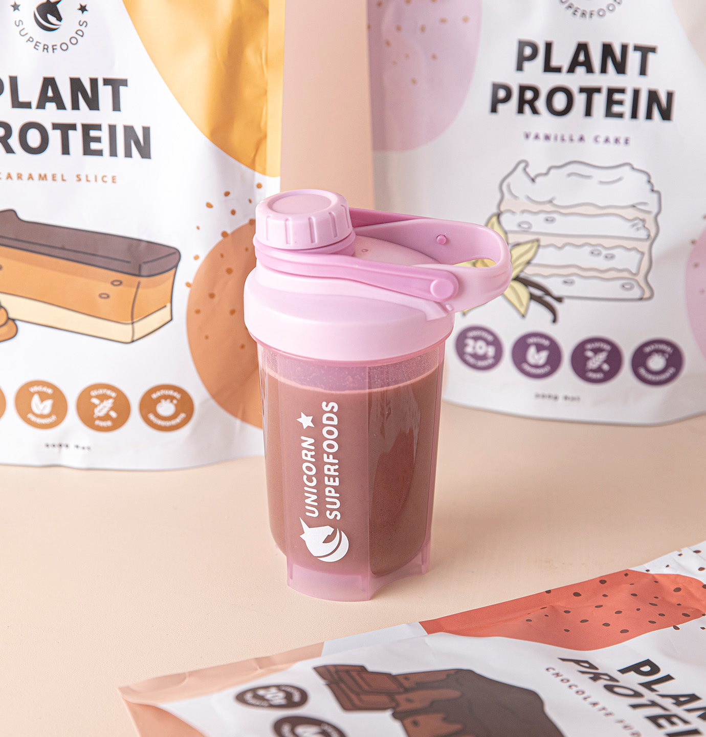  Free Soul Protein Shaker Bottle Pink with Mixball, Mini, BPA  Free, Water Bottle for Protein Shakes