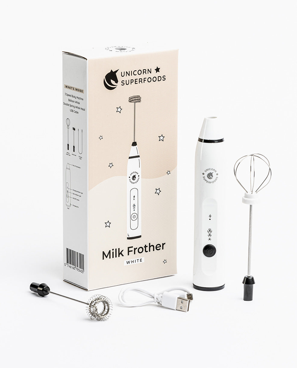 Handheld Milk Frother - White